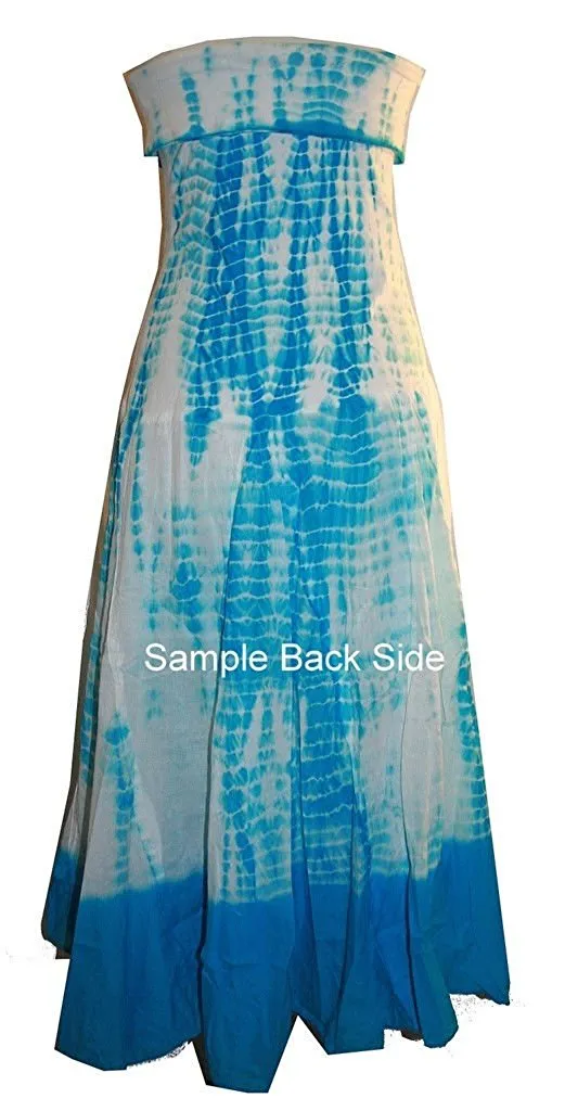 042 Knitted Tie Dye Gypsy Inspired Halter Tube Dress