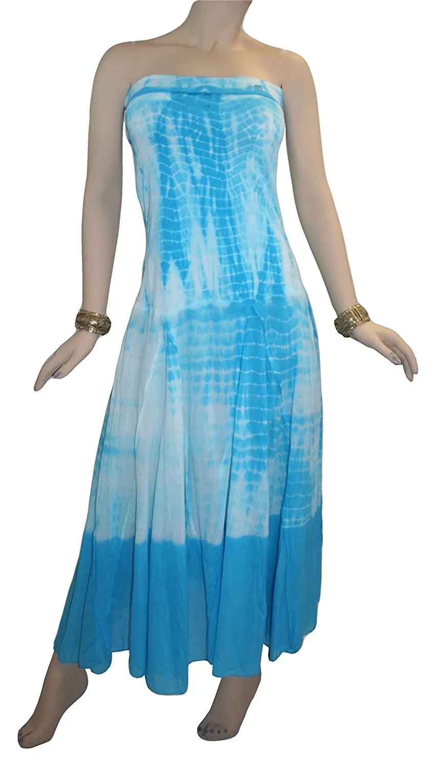 042 Knitted Tie Dye Gypsy Inspired Halter Tube Dress
