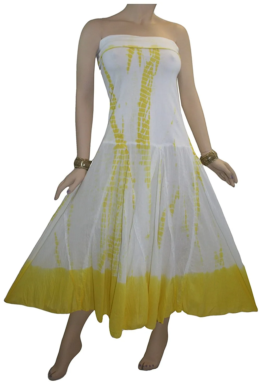 042 Knitted Tie Dye Gypsy Inspired Halter Tube Dress