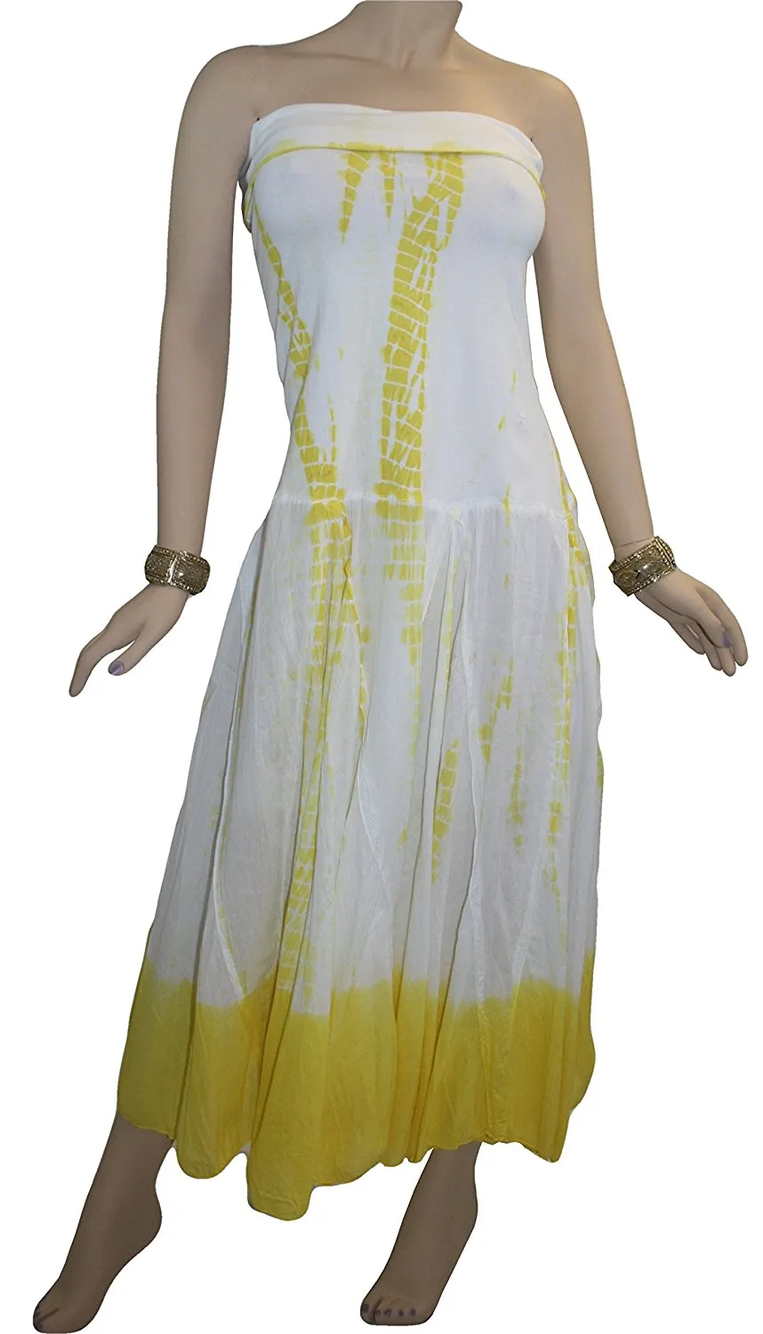 042 Knitted Tie Dye Gypsy Inspired Halter Tube Dress