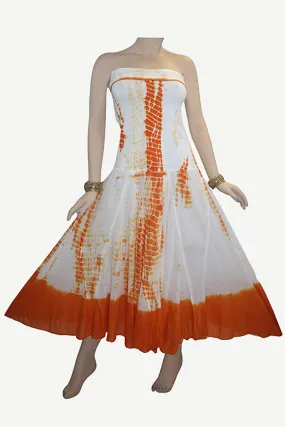 042 Knitted Tie Dye Gypsy Inspired Halter Tube Dress