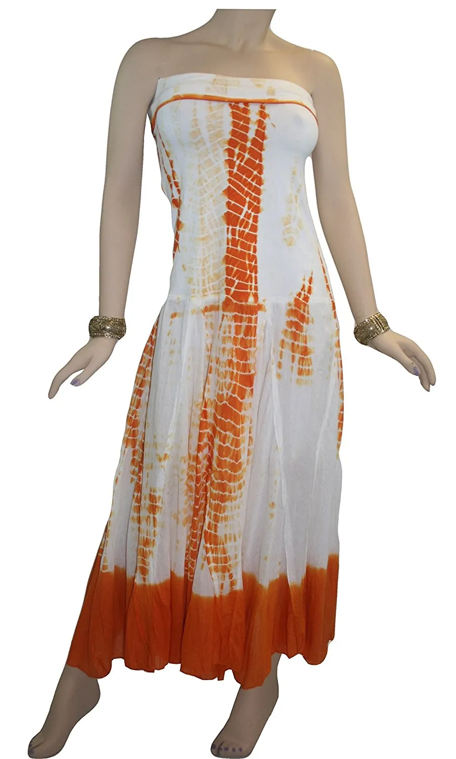 042 Knitted Tie Dye Gypsy Inspired Halter Tube Dress