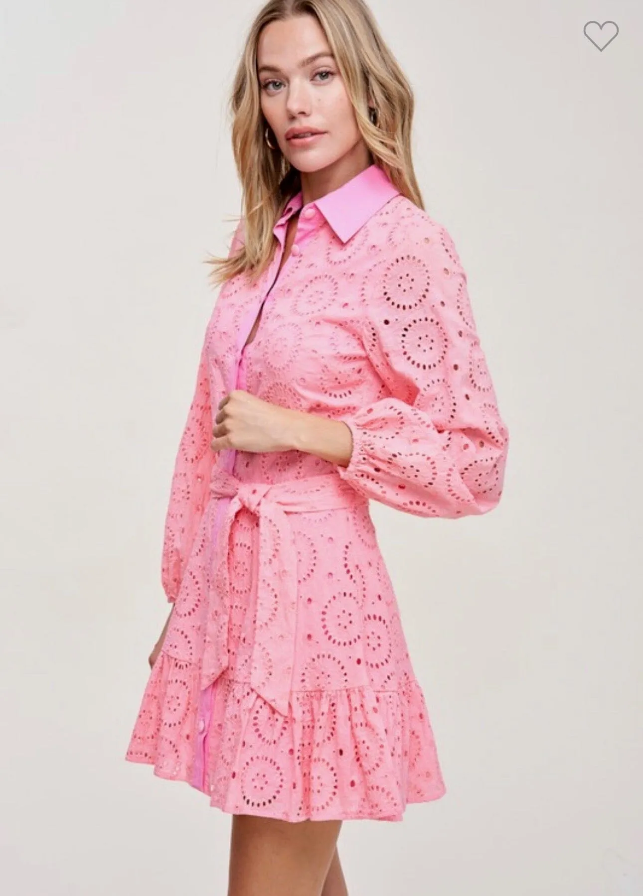 Elegant Eyelet Midi Dress for Women