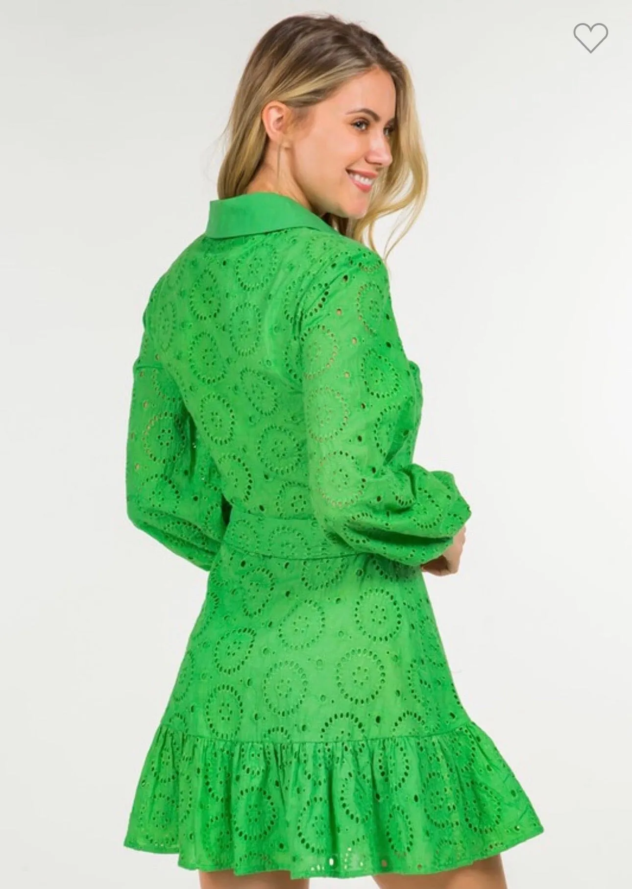 Elegant Eyelet Midi Dress for Women