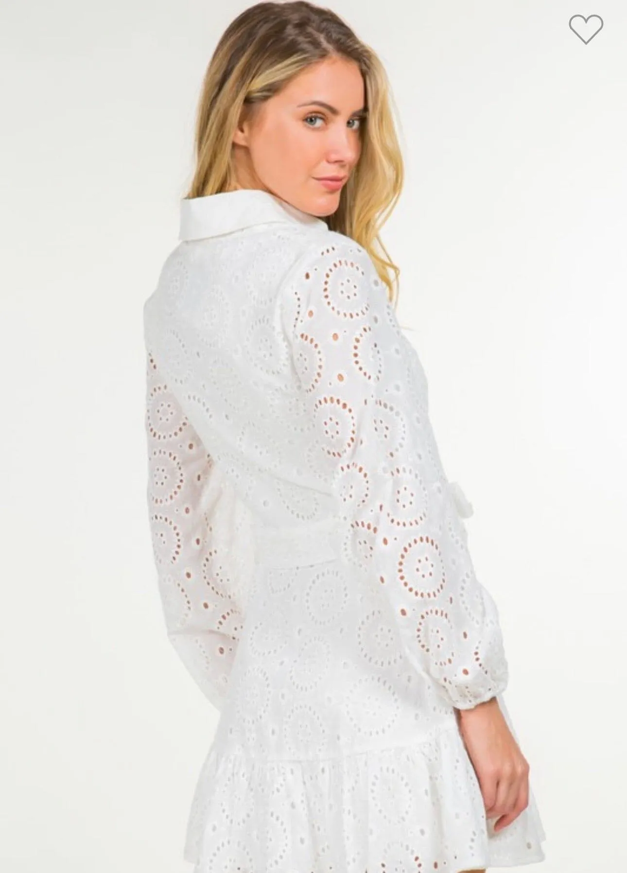 Elegant Eyelet Midi Dress for Women