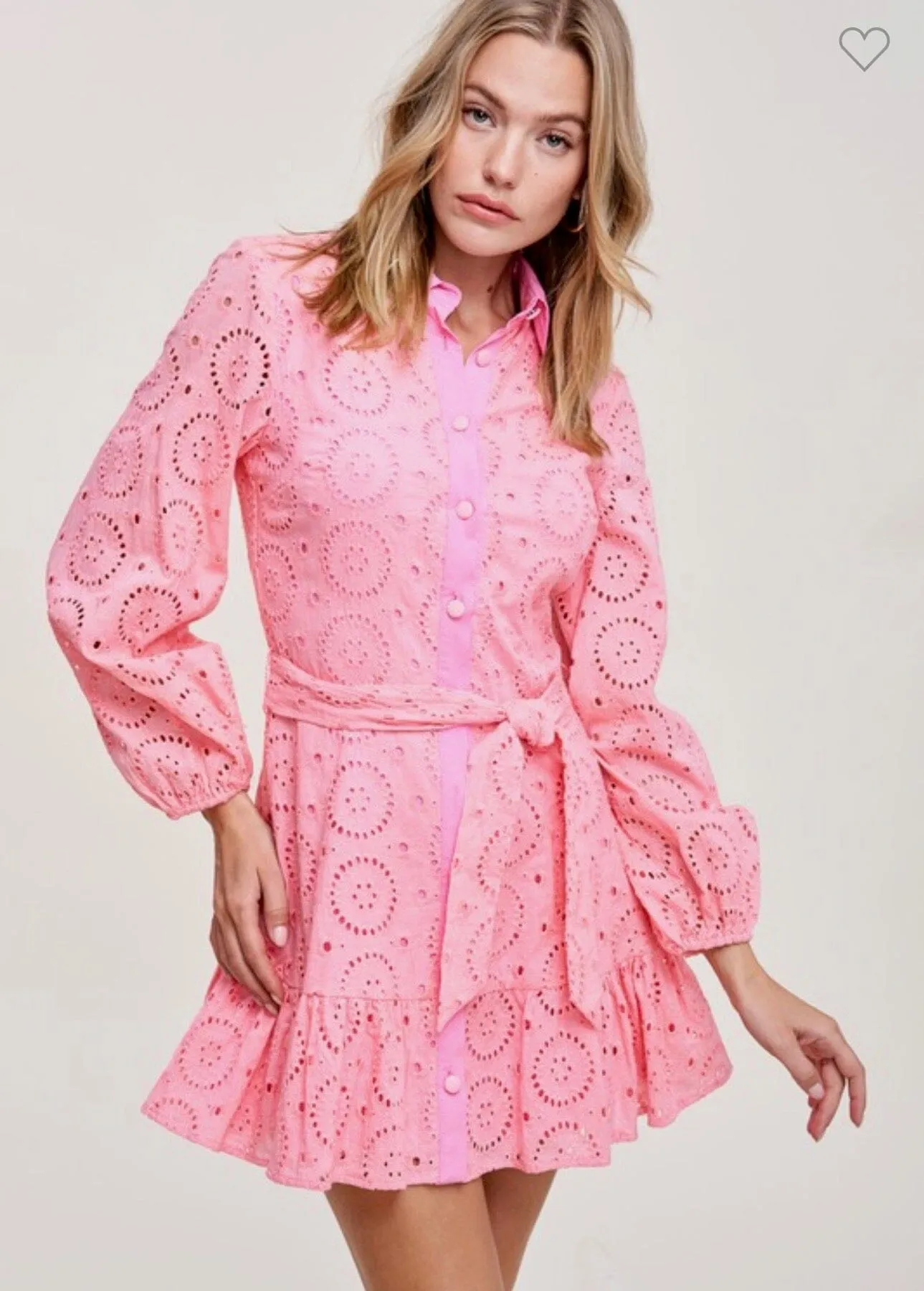 Elegant Eyelet Midi Dress for Women