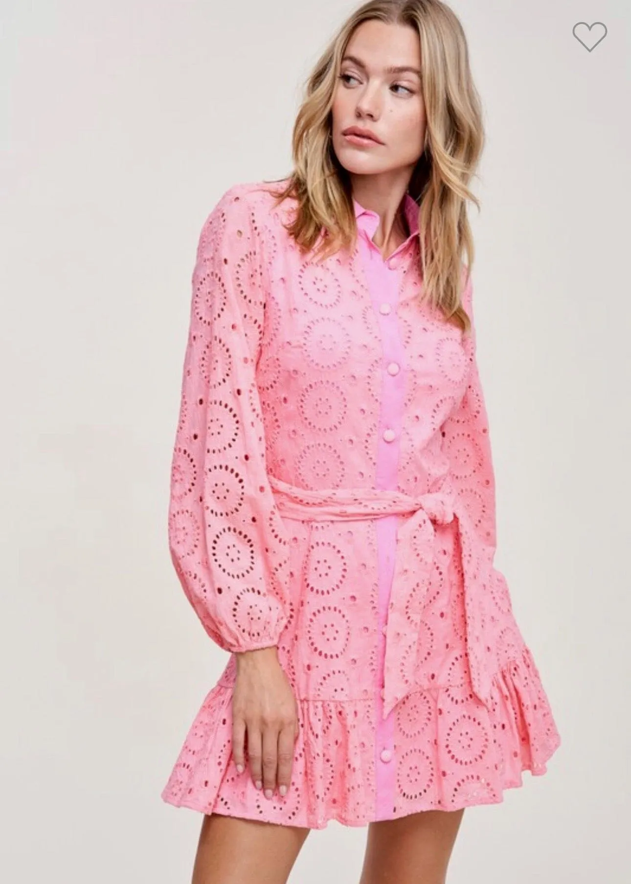 Elegant Eyelet Midi Dress for Women