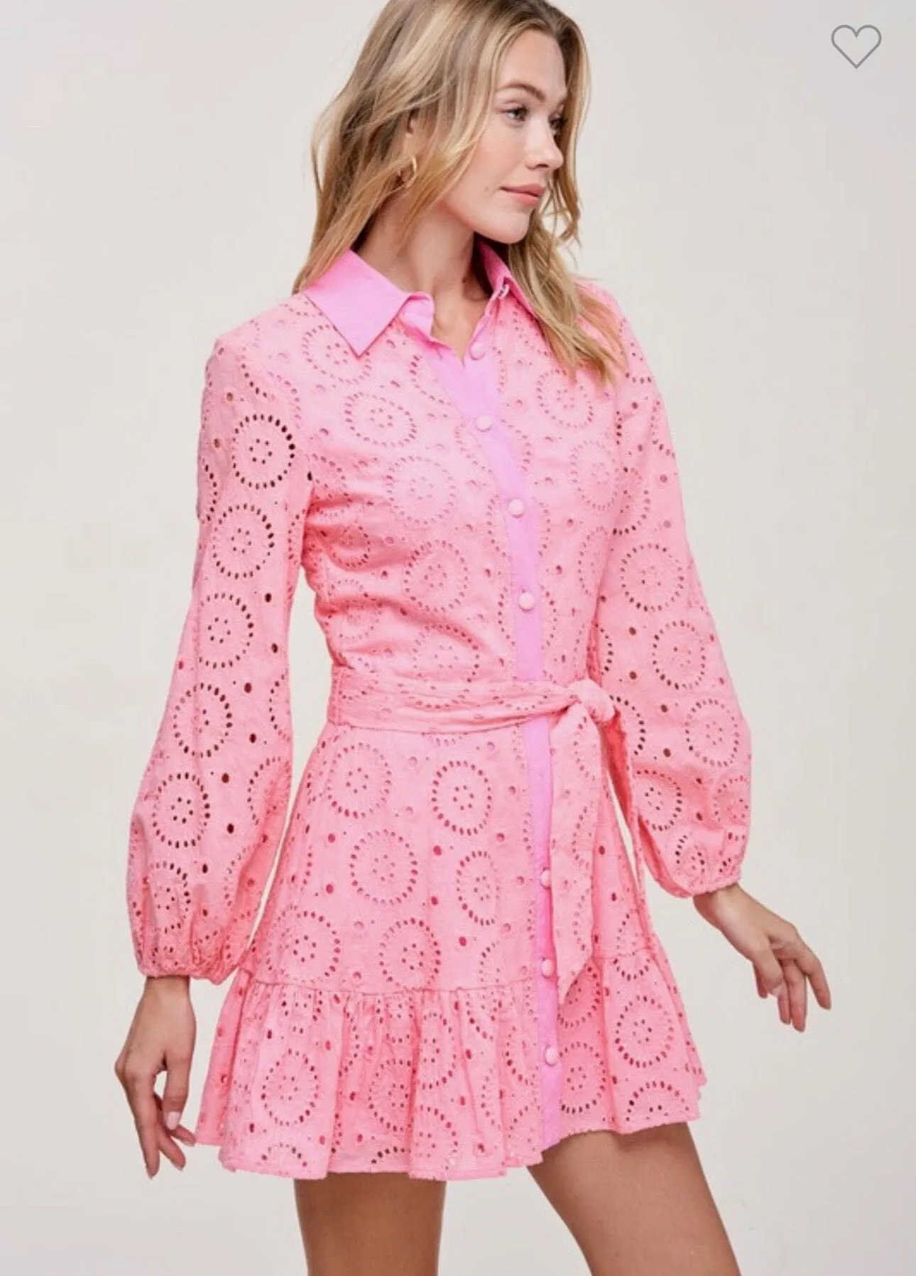 Elegant Eyelet Midi Dress for Women