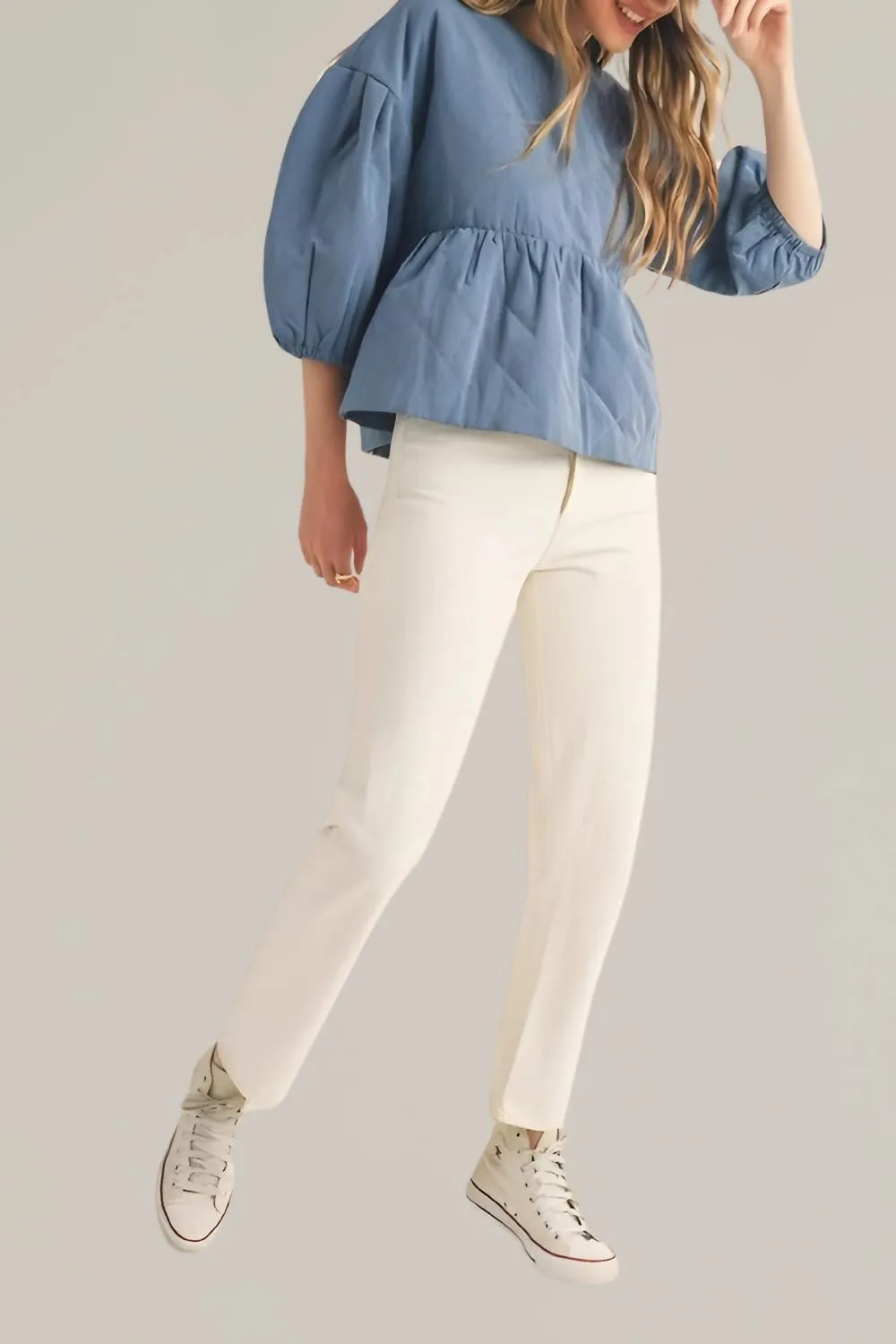 &Merci - Quilted Babydoll Top