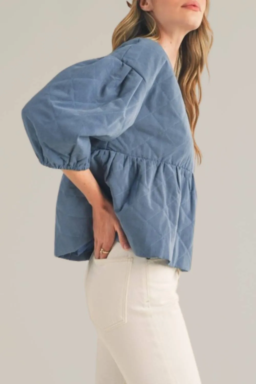 &Merci - Quilted Babydoll Top
