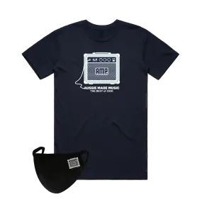 Aussie Made Music / Navy T-shirt   Mask