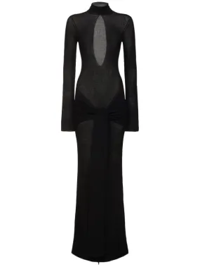Aya Muse   Nova knitted cotton blend long dress 