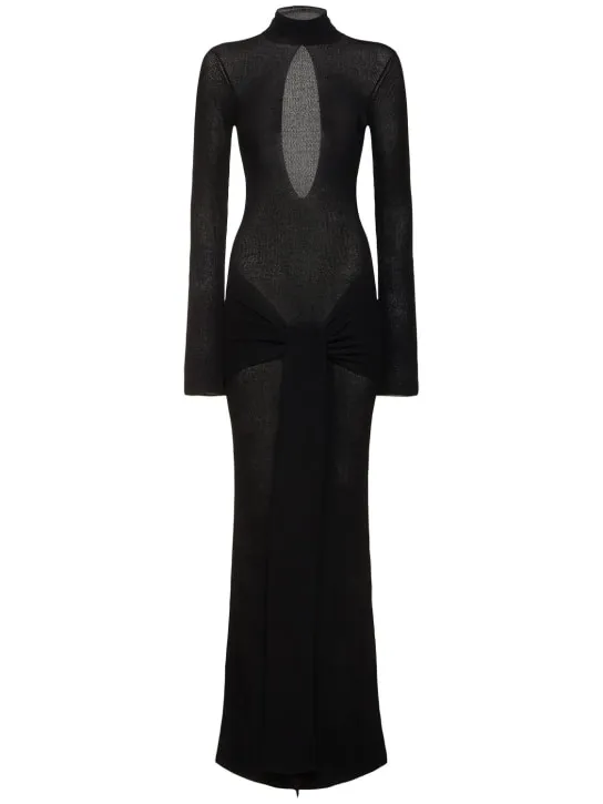Aya Muse   Nova knitted cotton blend long dress 