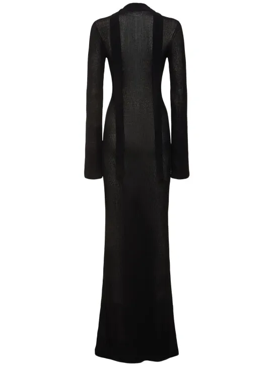 Aya Muse   Nova knitted cotton blend long dress 
