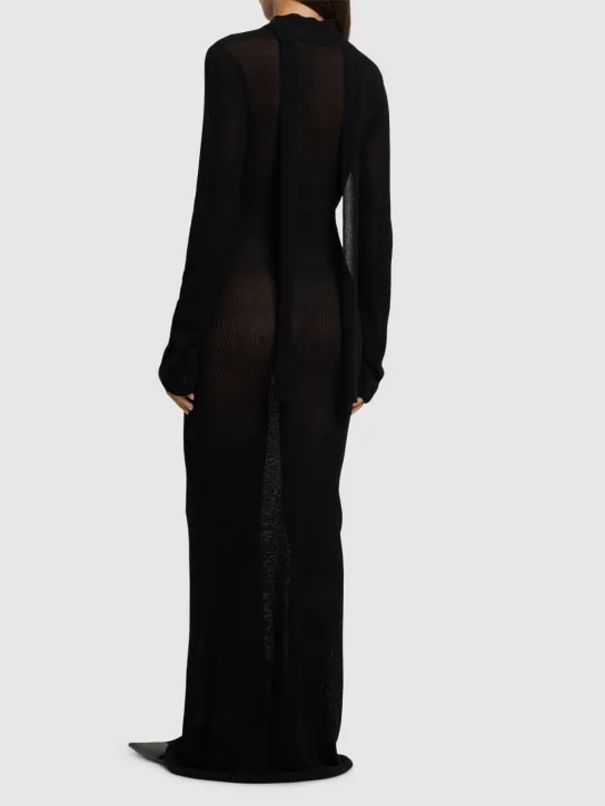 Aya Muse   Nova knitted cotton blend long dress 