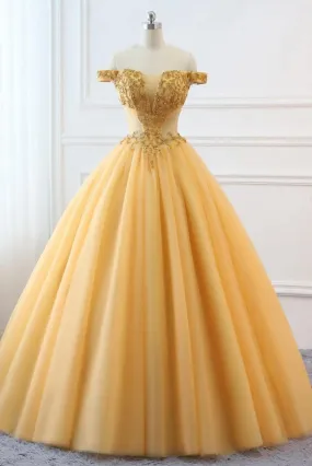Ball Gown Quinceanera Dress with Beading,Long Prom Dress,Sweet 16 Dress,Custom Pageant Dresses,BP221