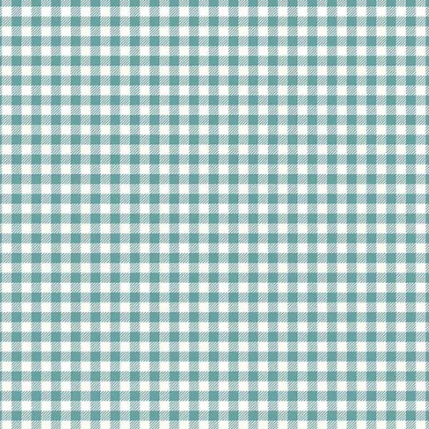 Bee Ginghams ReNae Teal Yardage