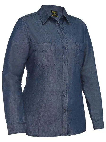 Bisley Womens Long Sleeve Denim Shirt BL6602
