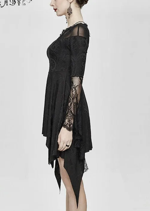 Black Dark Fringe Knitted Dress