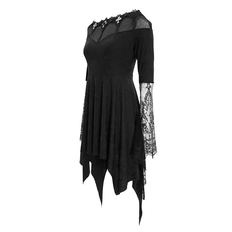 Black Dark Fringe Knitted Dress