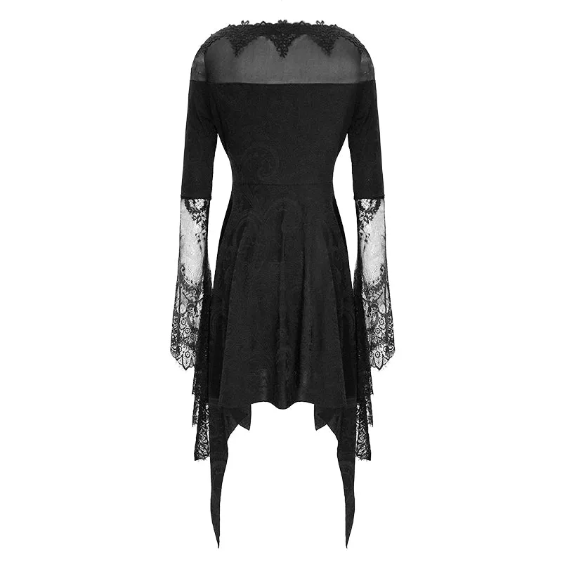 Black Dark Fringe Knitted Dress