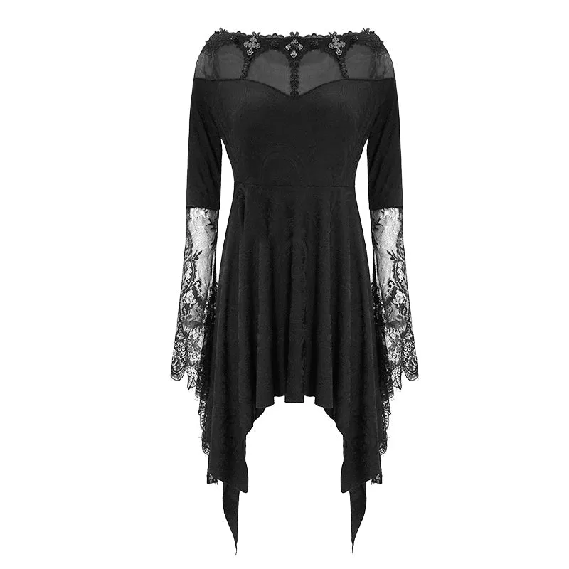 Black Dark Fringe Knitted Dress
