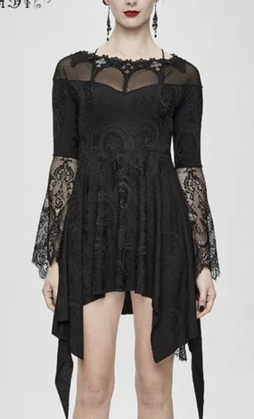 Black Dark Fringe Knitted Dress