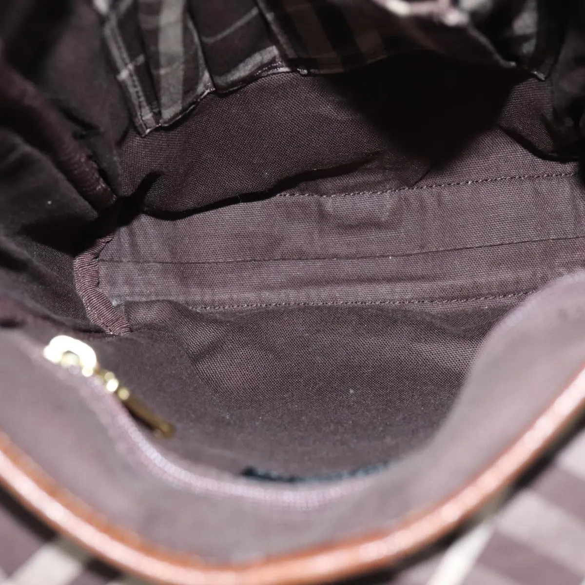 BURBERRY Black label Shoulder Bag Nylon Khaki Auth 74255