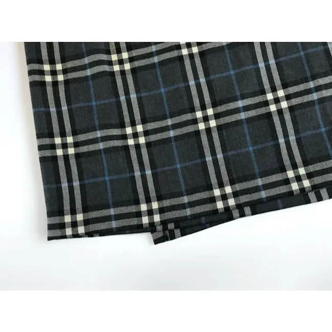 Burberry Blue Green White Plaid Skirt