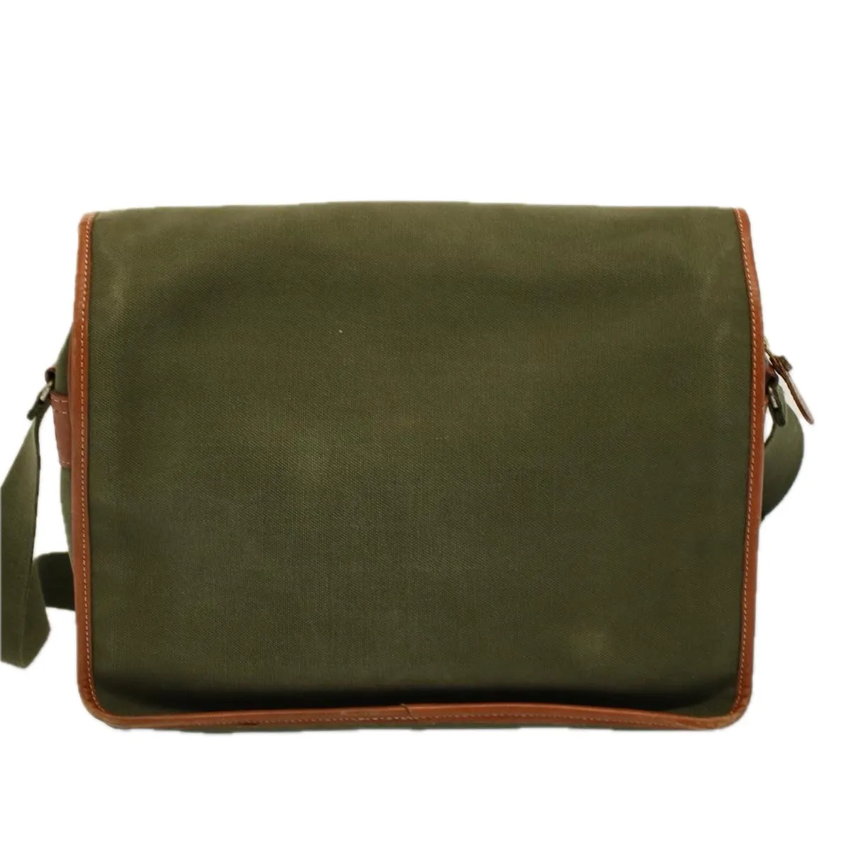 BURBERRYSs Shoulder Bag Canvas Khaki Auth bs9442