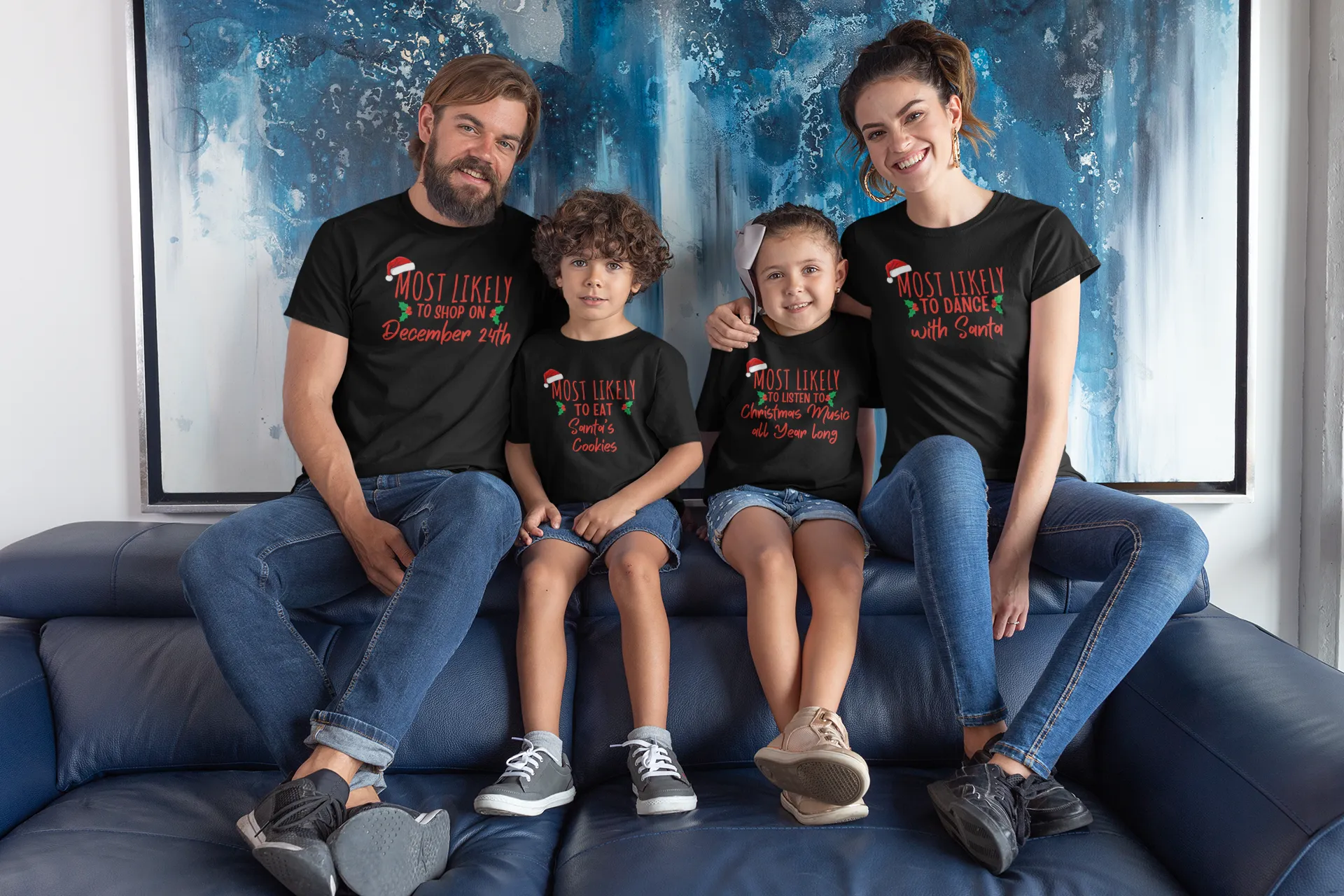 Christmas| "Most Likely To..." Family or Co-worker Christmas Tops: Free shipping!  10% discount when you buy 2 or more!