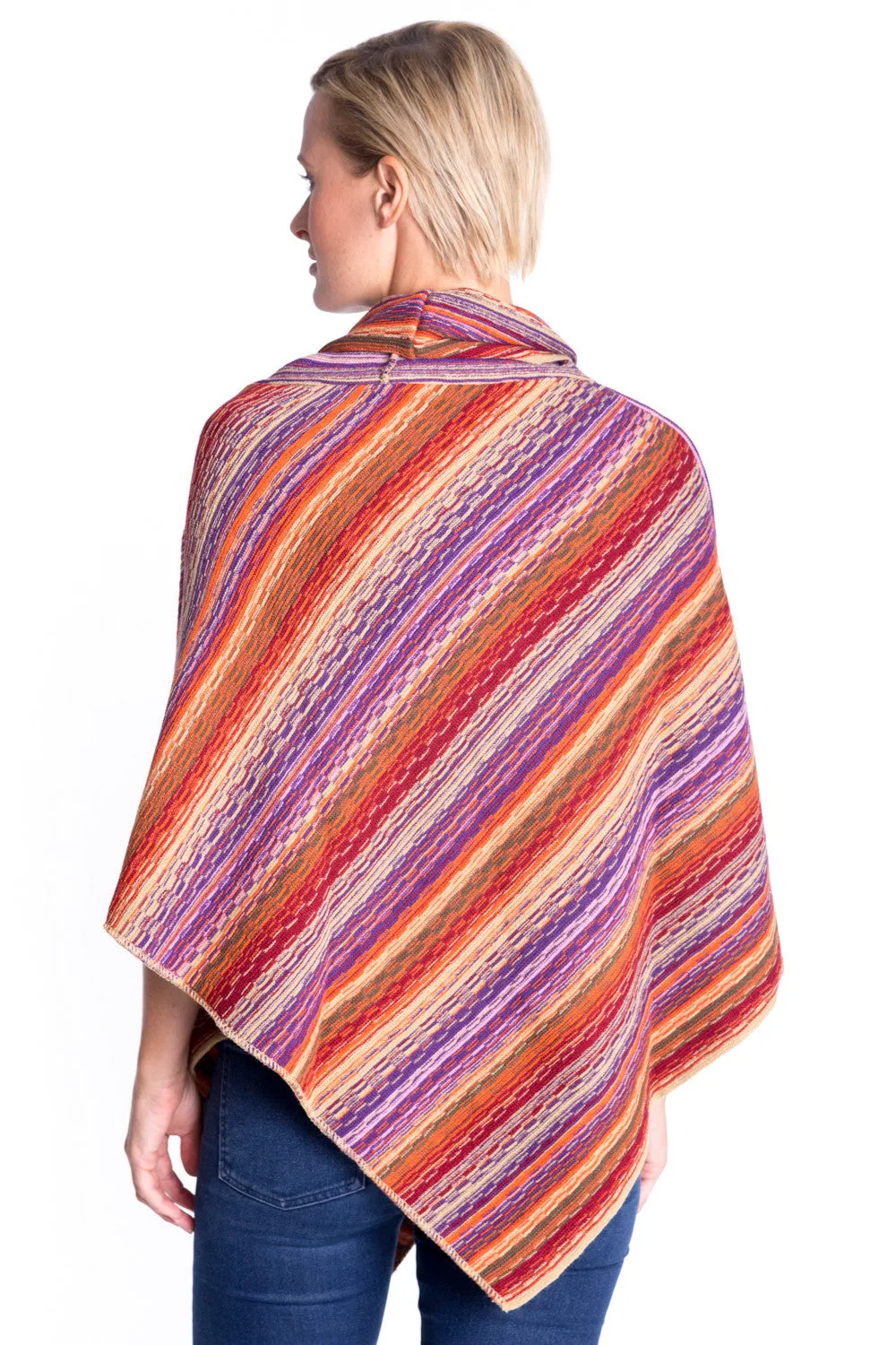 Cowl Neck Poncho in Orchid