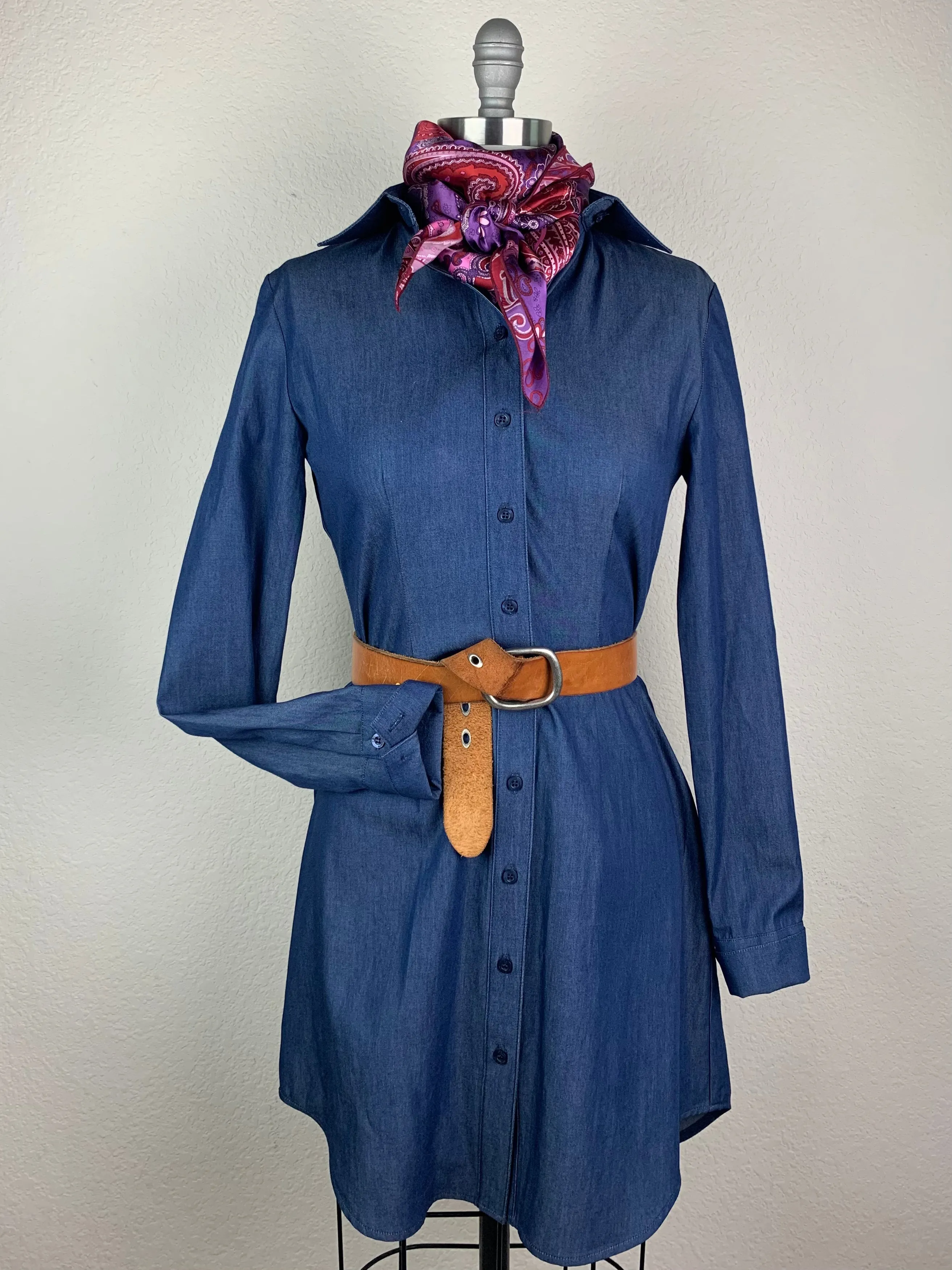 CR Signature Western Dark Denim Dress- FINAL SALE