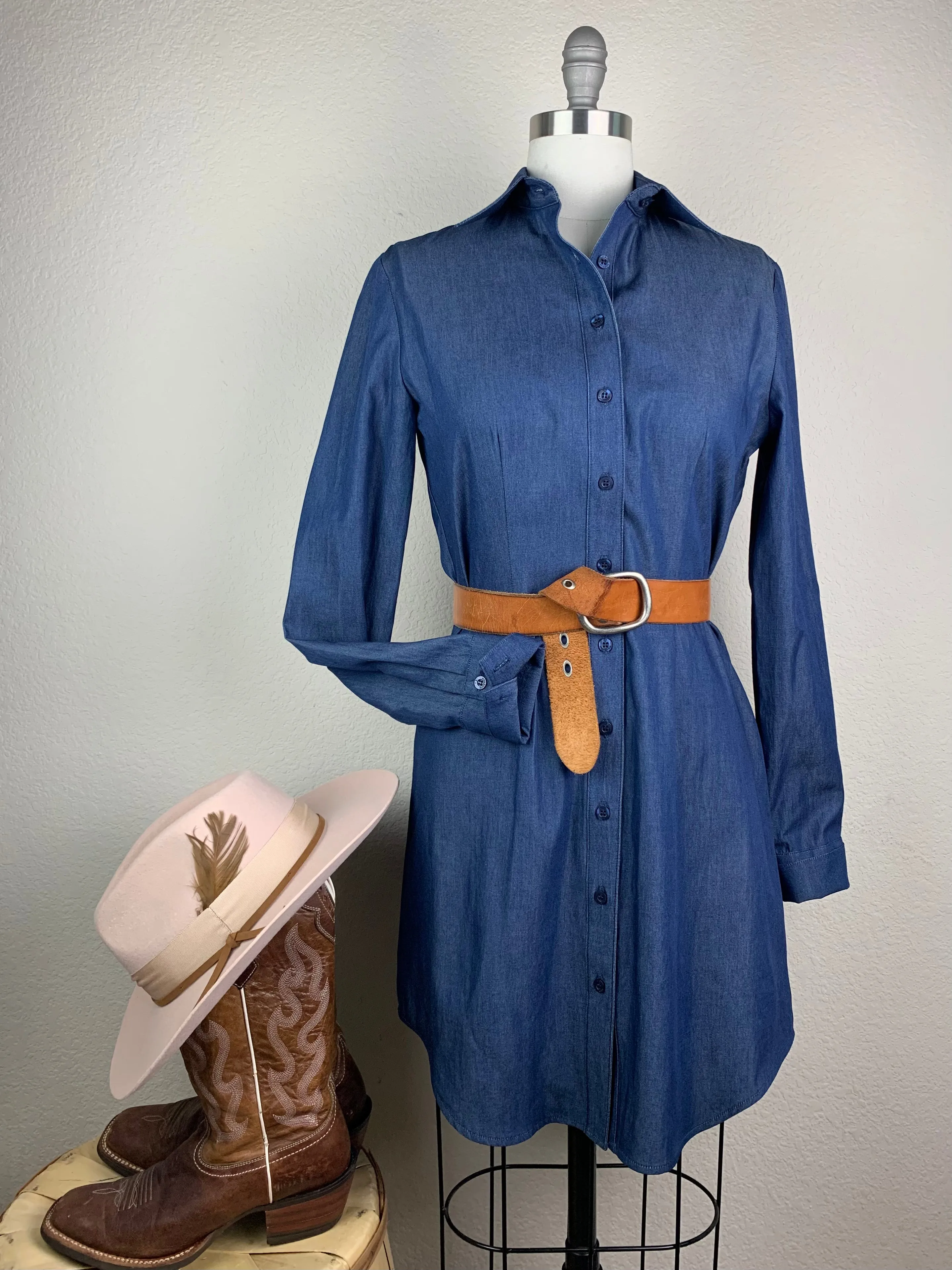 CR Signature Western Dark Denim Dress- FINAL SALE