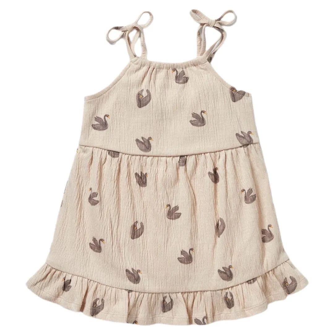 Crinkle Ruffle Dress - Little Swan