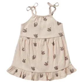 Crinkle Ruffle Dress - Little Swan