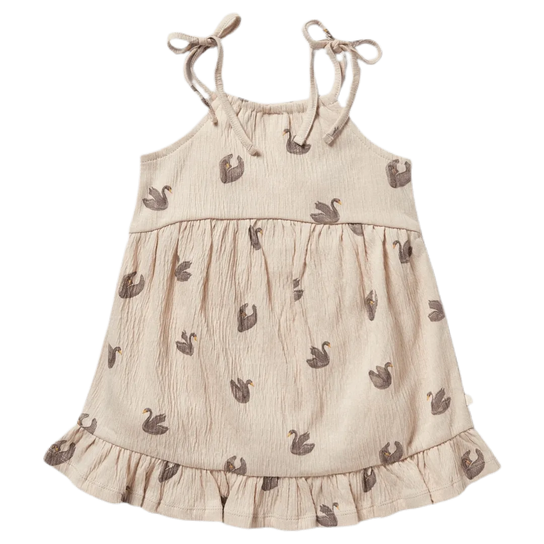 Crinkle Ruffle Dress - Little Swan