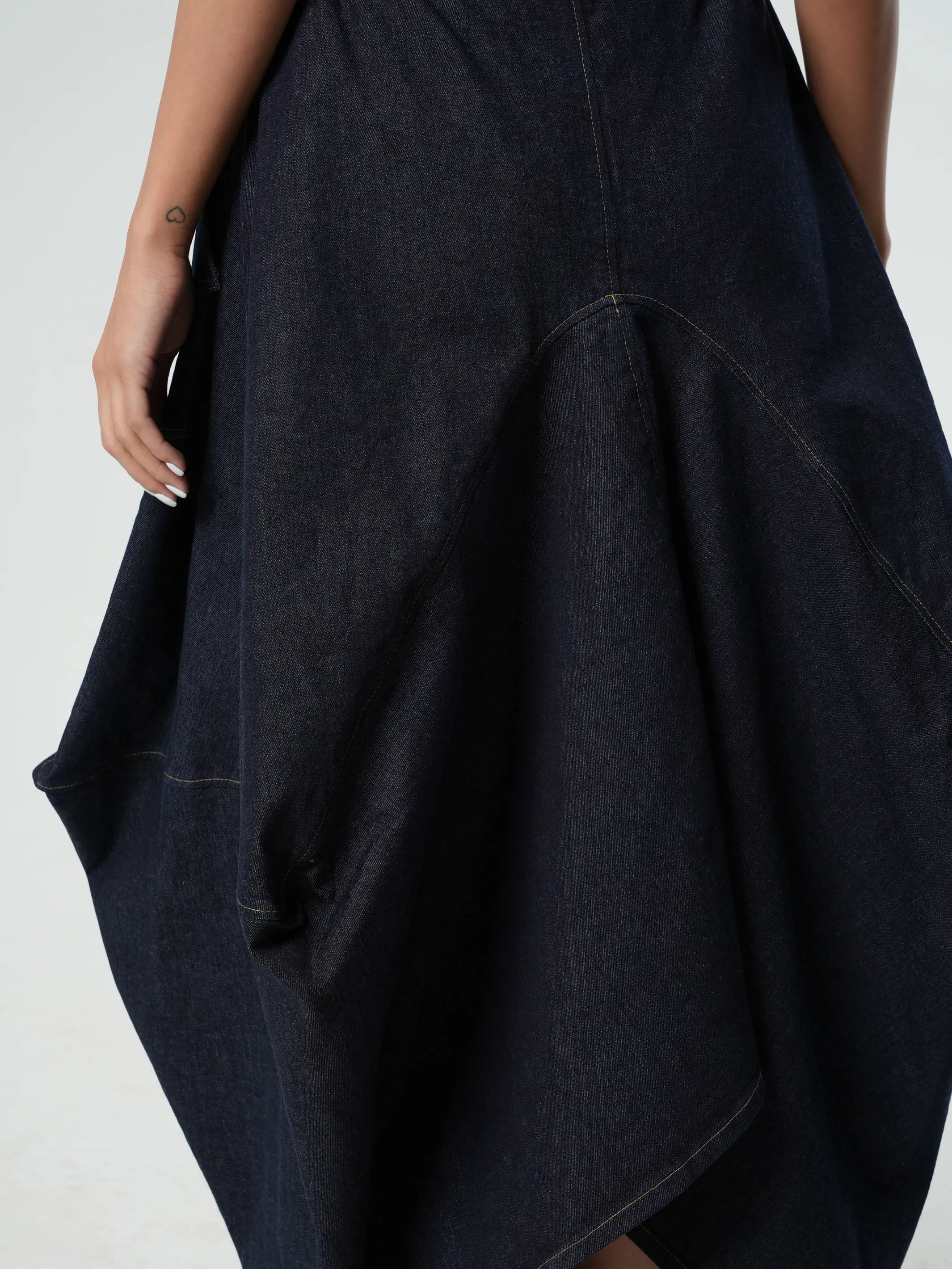 Denim Asymmetrical Skirt