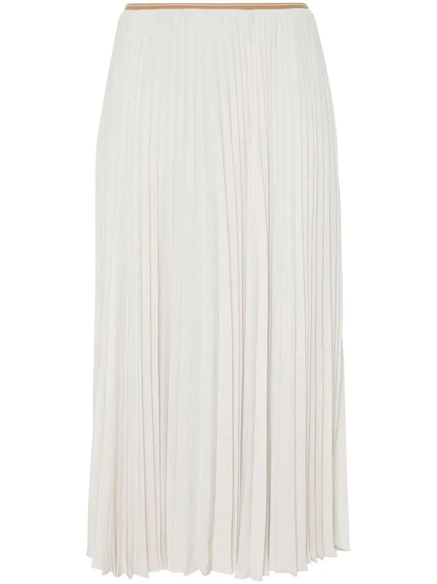 Elegant Draped Pleated Midi Skirt for Women - Flowy & Stylish
