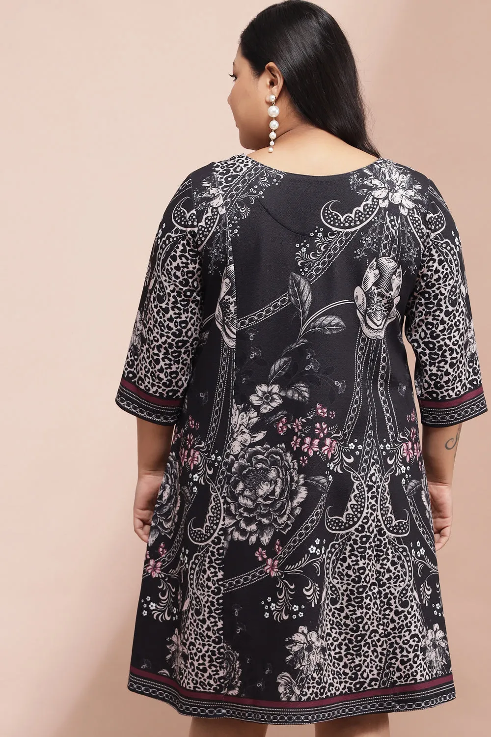 Eclectic Printed Party Dress
