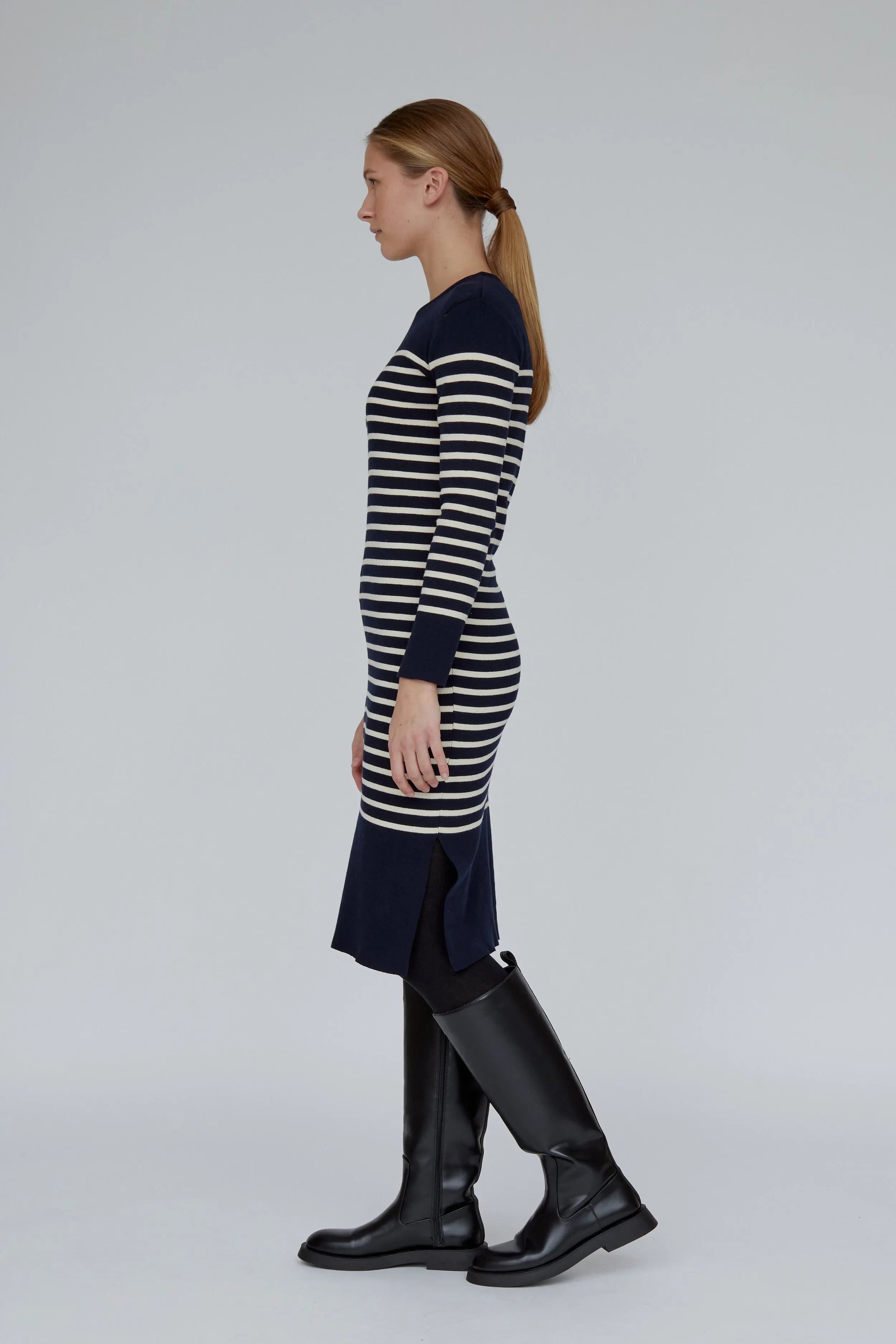 Ella Dress - Navy / birch