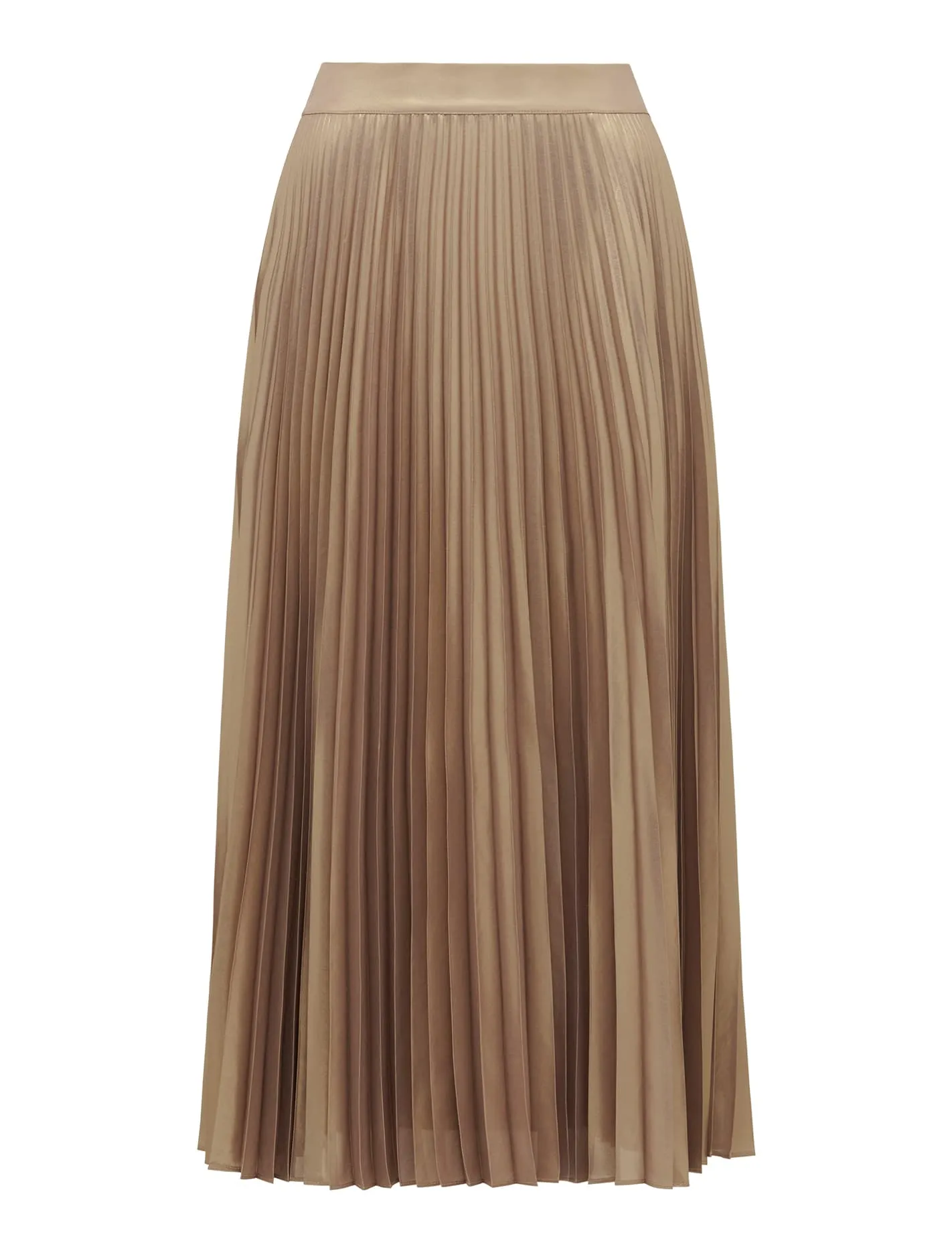 Estellas Elegant Metallic Pleated Maxi Skirt