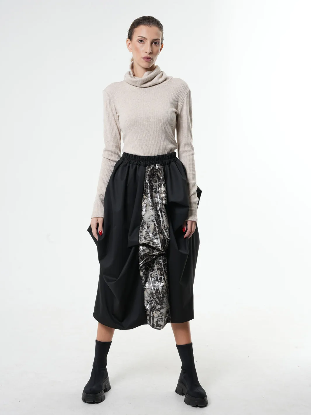 Extravagant Elastic Waist Skirt