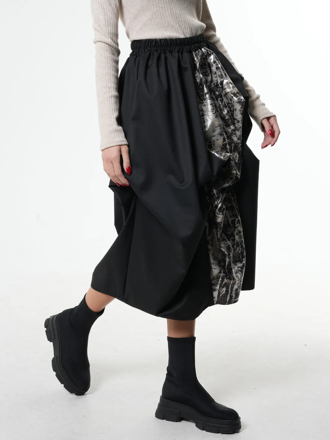 Extravagant Elastic Waist Skirt