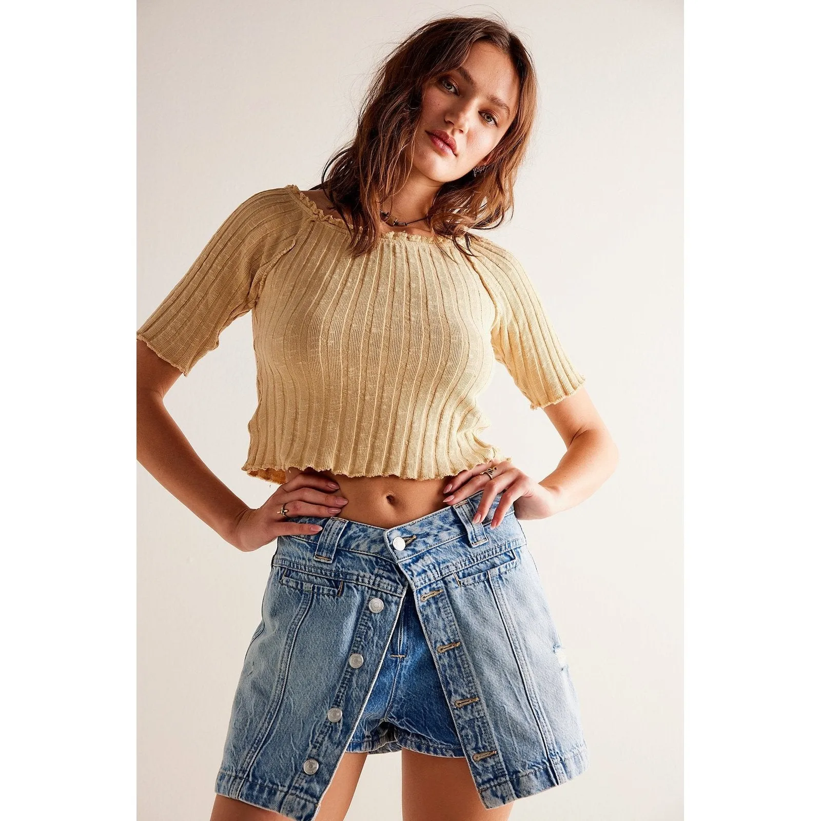 Bohemian Free People Midnight Sun Skort with Flowy Design and Comfortable Fit