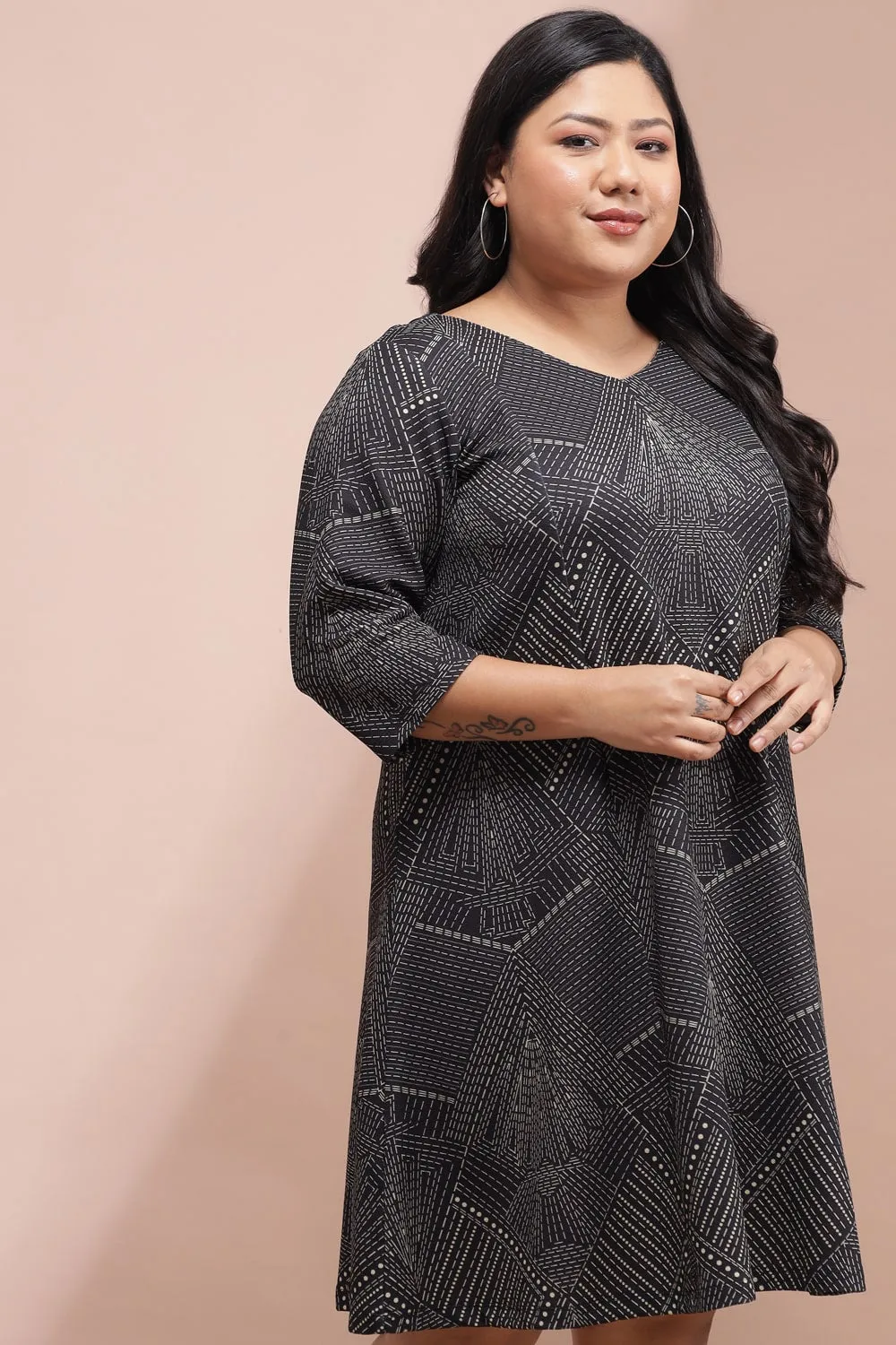 Geometric Pattern Dress