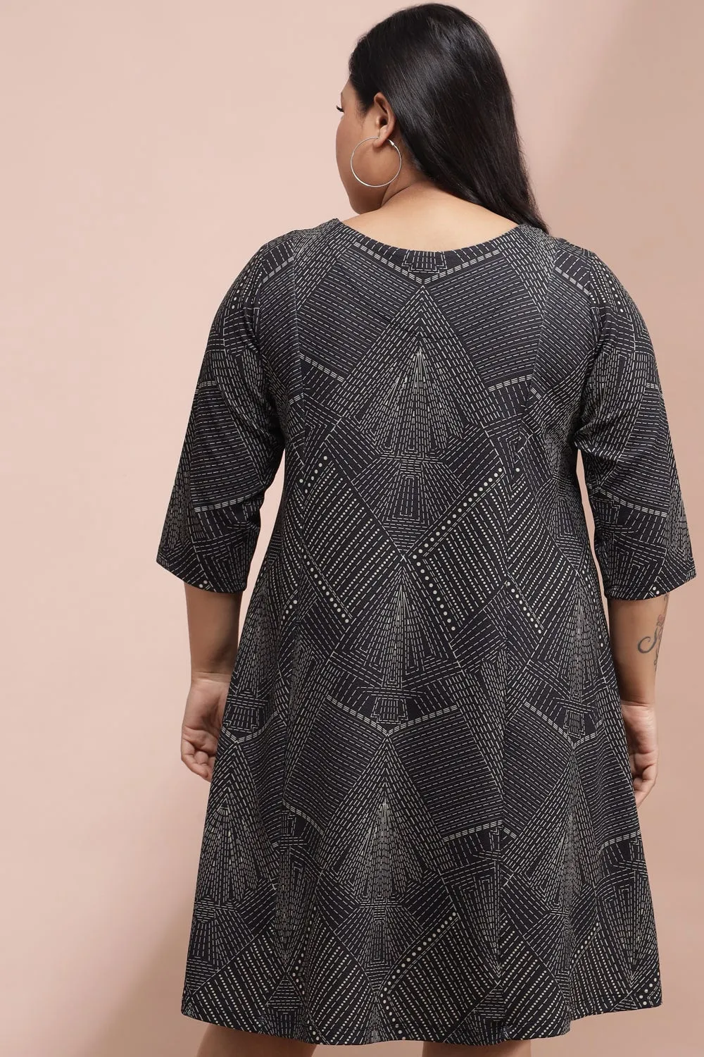 Geometric Pattern Dress