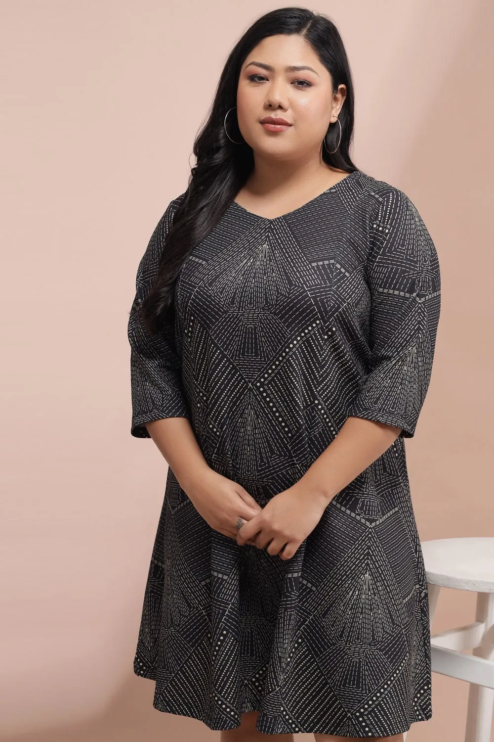 Geometric Pattern Dress