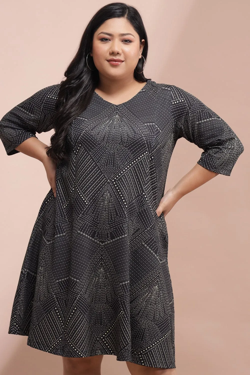 Geometric Pattern Dress