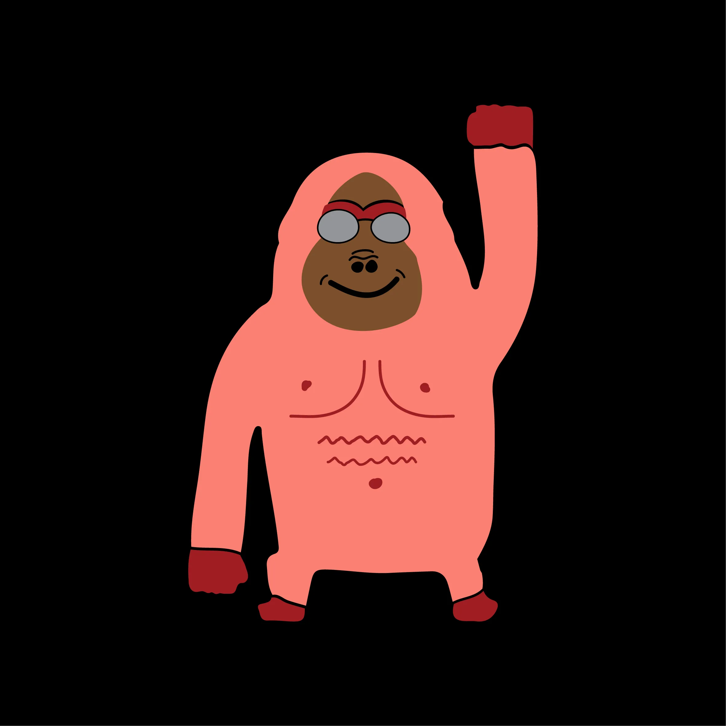 Gorilla Celebrate (Thick T-shirts)
